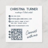 こんにちは私の名前は虹色ホログラフィックオパール スクエア名刺 (裏面)