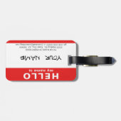 こんにちは私の名前は赤の名前タグ ラゲッジタグ (裏面横)