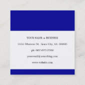 こんにちは私の名前は青い四角で スクエア名刺 (裏面)