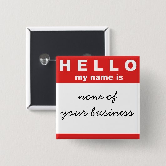 こんにちは私の名前は2 缶バッジ (正面&裏面)