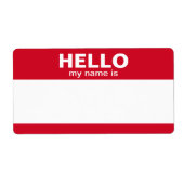 こんにちは私の名前は – -クラシック赤 ラベル (正面)