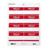 こんにちは私の名前は – -クラシック赤 ラベル (フルシート)