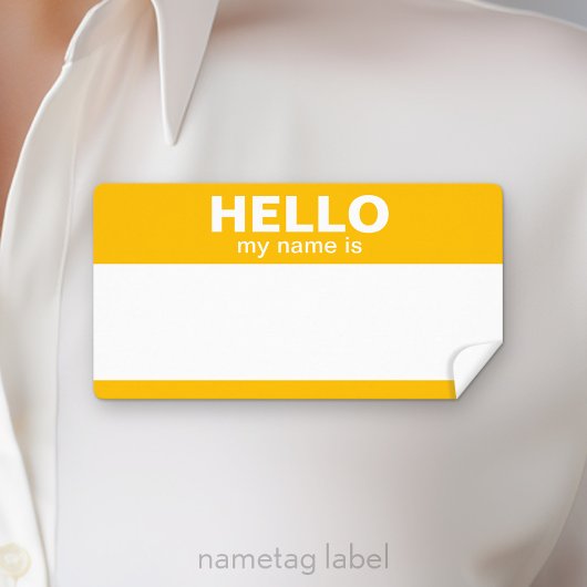 こんにちは私の名前は – -クラシック黄金色 ラベル