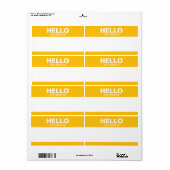 こんにちは私の名前は – -クラシック黄金色 ラベル (フルシート)