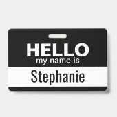 こんにちは私の名前は – パーソナライズされた バッジ (Front)