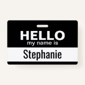 こんにちは私の名前は – パーソナライズされた バッジ (裏面)