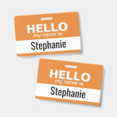 こんにちは私の名前は – パーソナライズされた バッジ (正面＆裏面)