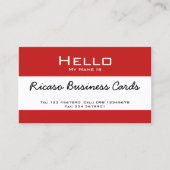 こんにちは私の名前は 名刺 (正面)