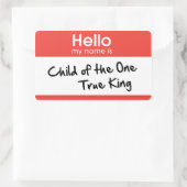 こんにちは私の名前は:唯一の真の王の子 長方形シール (バッグ)
