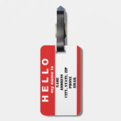 こんにちは私の名前は…荷物のラベルです ラゲッジタグ (裏面縦)