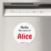 こんにちは私の名前は: Alice magnet マグネット (インサイチュ (食洗機))