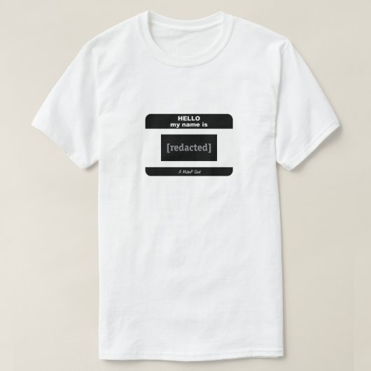 こんにちは私の名前は – MisterPシャツ Tシャツ (デザイン正面)