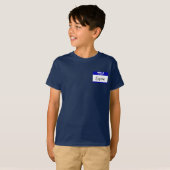 こんにちは私の名前はEugeneはです(青い) Tシャツ (正面フル)