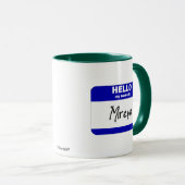 こんにちは私の名前はMireyaはです(青い) マグカップ (正面右)
