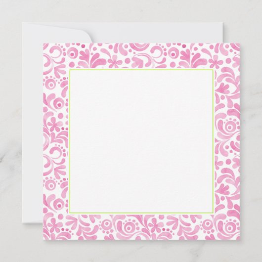 こんにちは私の名前はNametagピンクホワイトグリーン彼女 (裏面)