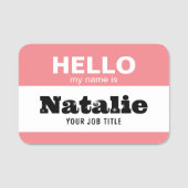 こんにちは私の名前はNHS開業医子供部屋学校 名札 (正面)