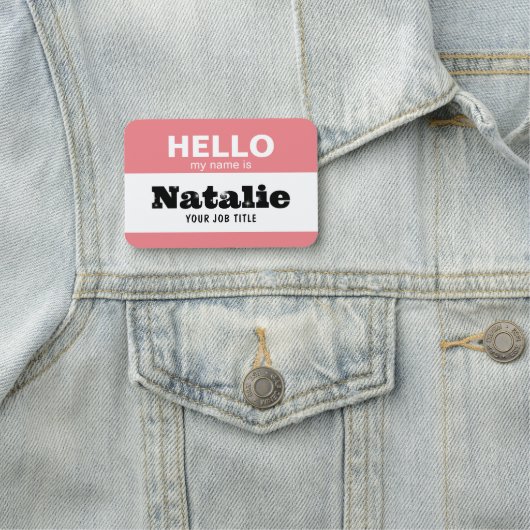 こんにちは私の名前はNHS開業医子供部屋学校 名札 (インサイチュ)