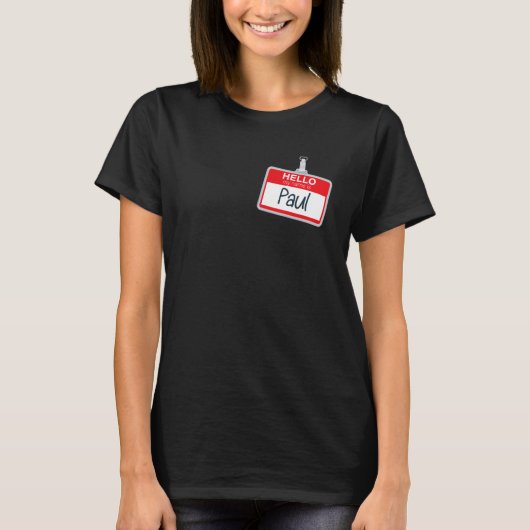 こんにちは私の名前はPaul Funny Halloween Custeme Name Tシャツ (正面)