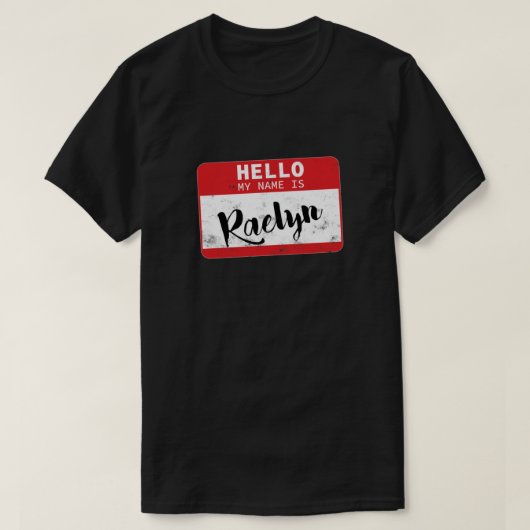 こんにちは私の名前はRaelyn名タグEssential Tシャツ (デザイン正面)