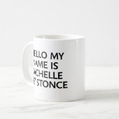 こんにちは私の名前はSachelle De' Stonce コーヒーマグカップ (正面左)