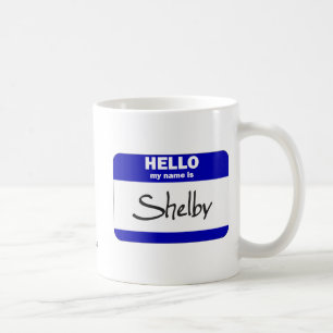 こんにちは私の名前はShelbyはです(青い) コーヒーマグカップ