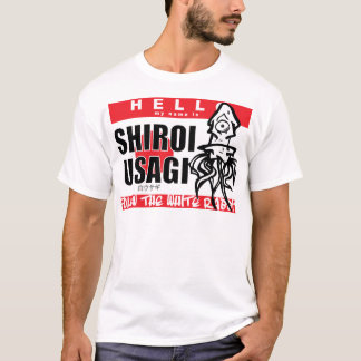 こんにちは私の名前はSHIROI USAGIです Tシャツ