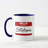 こんにちは私の名前はStephanieはです(赤い) マグカップ (左)