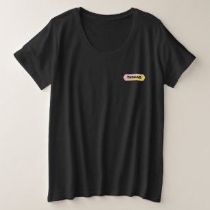 こんにちは私の名前タグチーム建物活動衣装 プラスサイズTシャツ