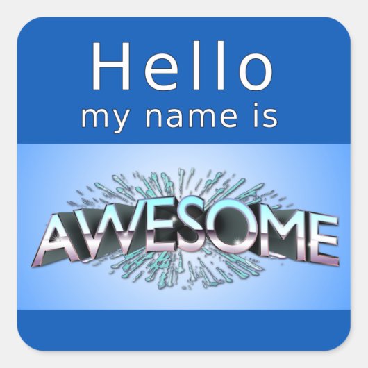 こんにちは私の名前素晴らし スクエアシール (正面)