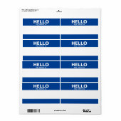 こんにちは私の名前….イベントバッジ/シール/ラベル ラベル (フルシート)