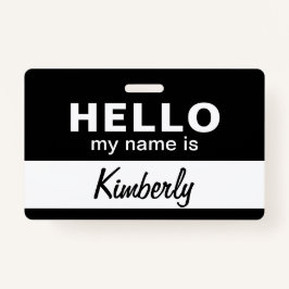 こんにちは私の名前 – カスタム従業員の名前 バッジ