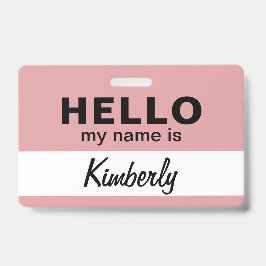 こんにちは私の名前 – カスタム従業員の名前 バッジ