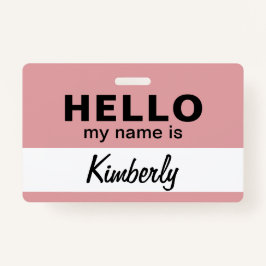 こんにちは私の名前 – カスタム従業員の名前 バッジ