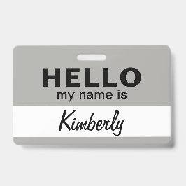 こんにちは私の名前 – カスタム従業員の名前 バッジ