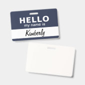 こんにちは私の名前 – カスタム従業員の名前 バッジ (正面＆裏面)
