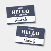 こんにちは私の名前 – カスタム従業員の名前 バッジ (正面＆裏面)