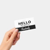 こんにちは私の名前 – カスタム従業員の名前 バッジ (手持ち)