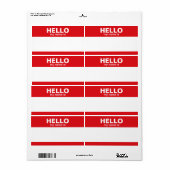 こんにちは私の名前 – -クラシックラベル ラベル (フルシート)