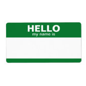 こんにちは私の名前 – -クラシックラベル ラベル (正面)