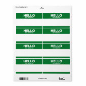 こんにちは私の名前 – -クラシックラベル ラベル (フルシート)