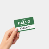 こんにちは私の名前 – ビジネスカスタム従業員名 バッジ (手持ち)