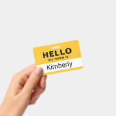 こんにちは私の名前 – ビジネスカスタム従業員名 バッジ (手持ち)