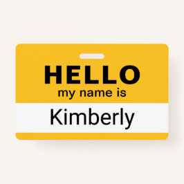 こんにちは私の名前 – ビジネスカスタム従業員名 バッジ