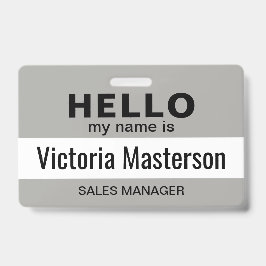 こんにちは私の名前 – ビジネスカスタム従業員名 バッジ