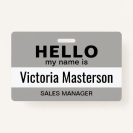 こんにちは私の名前 – ビジネスカスタム従業員名 バッジ