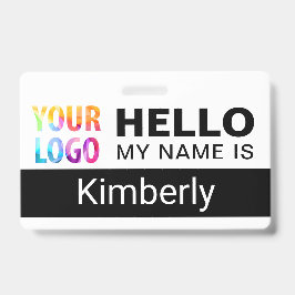 こんにちは私の名前 – ビジネスカスタム従業員名 バッジ