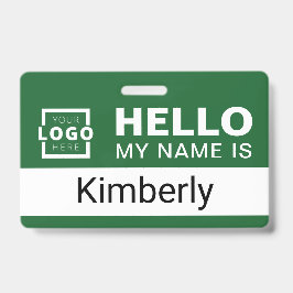 こんにちは私の名前 – ビジネスカスタム従業員名 バッジ