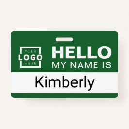 こんにちは私の名前 – ビジネスカスタム従業員名 バッジ