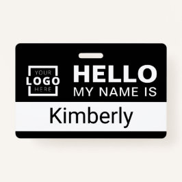 こんにちは私の名前 – ビジネスカスタム従業員名 バッジ