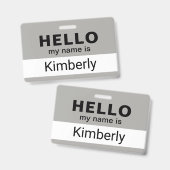 こんにちは私の名前 – ビジネスカスタム従業員名 バッジ (正面＆裏面)